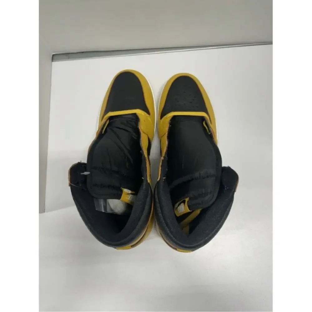 Jordan 1 Retro OG High Pollen 555088 701 Size 10.5 Men Black Yellow Leather Shoe